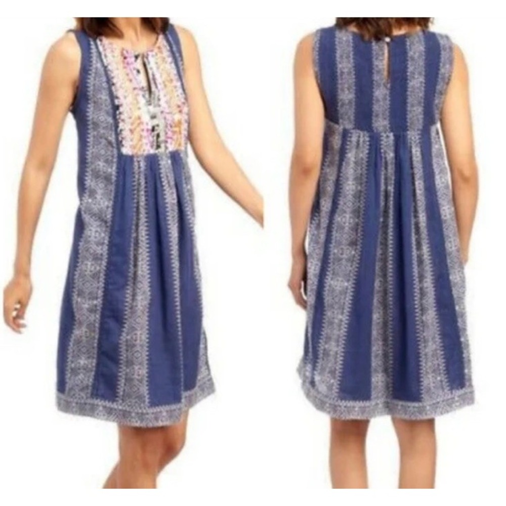 PHILOSOPHY Dress Plus 2X Hippie Beachy Cotton Vacation Relaxed‎ Lined NEW
